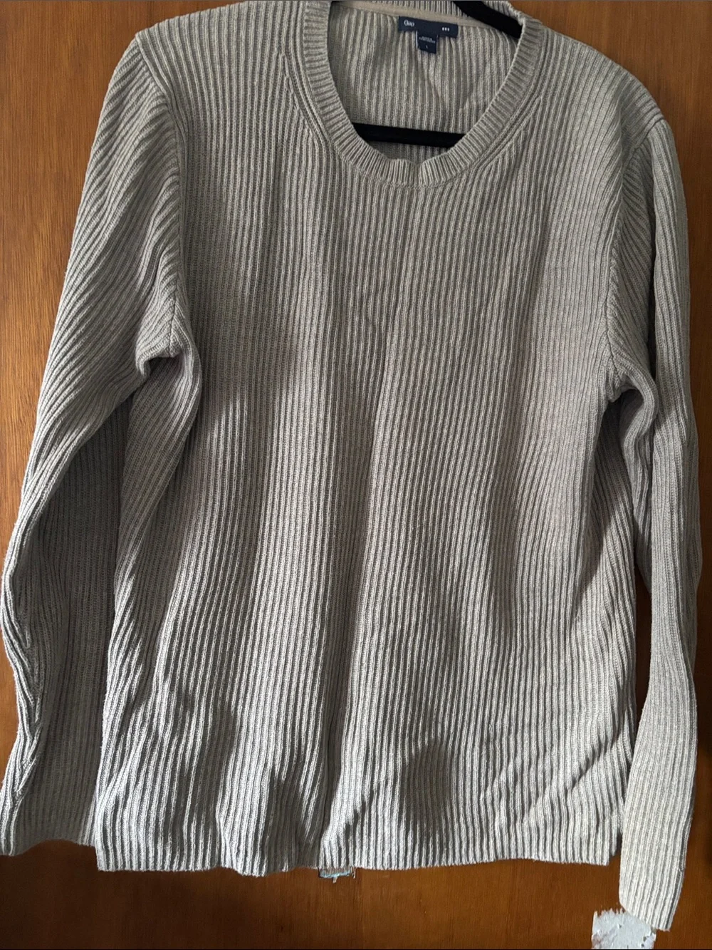 GAP Men's Ribbed Crewneck Sweater - Heather Gray